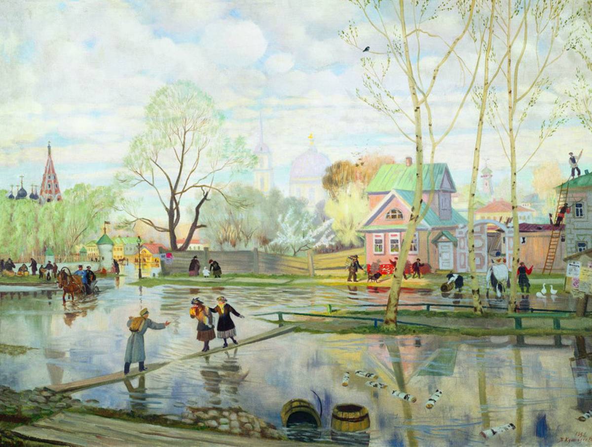 Благовещение Кустодиев Весна