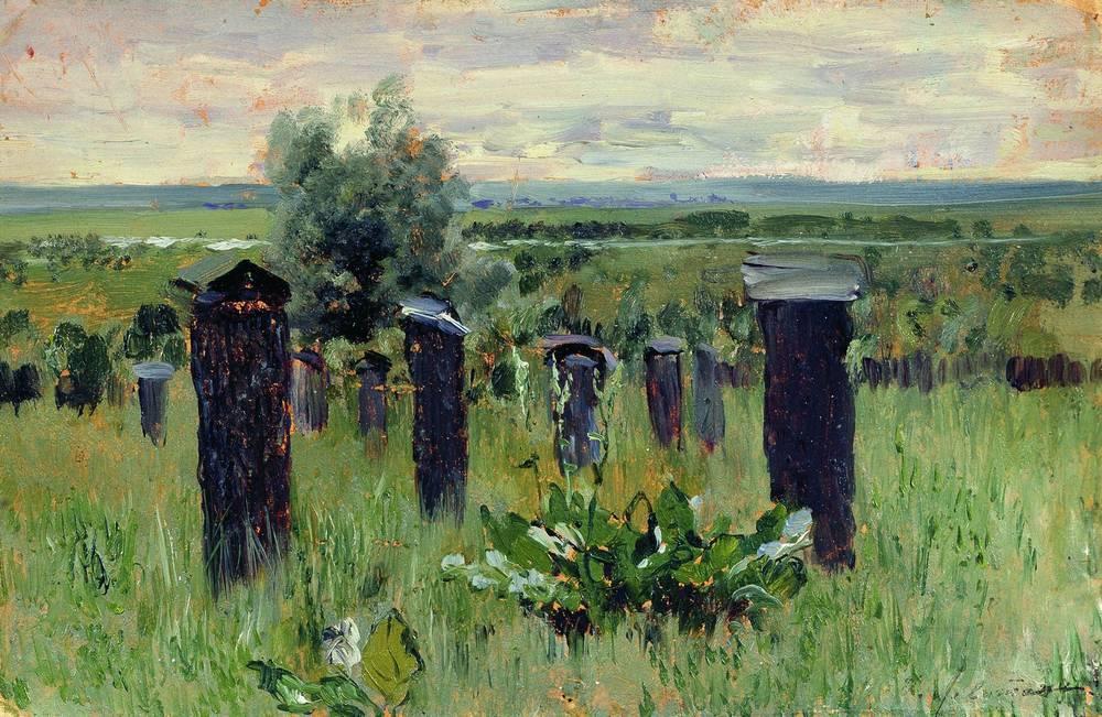 Левитан И.И. Пейзаж с ульями